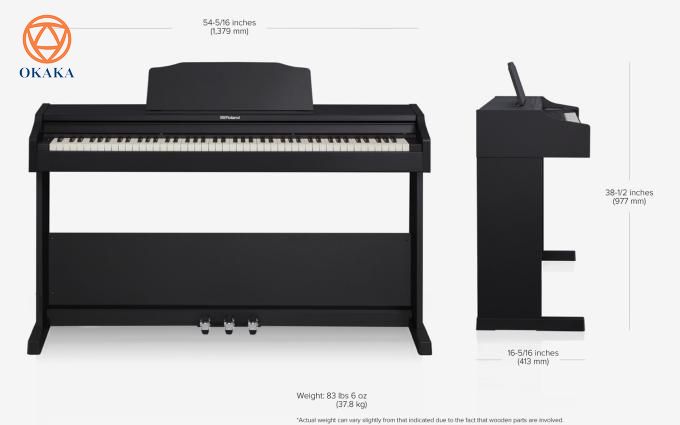 Roland vừa ra mắt đàn piano điện RP-102 và đây là cây đàn piano điện Roland đầu tiên có giá dưới 20 triệu. Tính đến thời điểm này, chiếc đàn piano điện Roland thuộc dòng RP-series dành cho gia đình có giá thấp nhất mà hãng cung cấp là RP-302, điều đáng nói là hầu hết các tính năng trên RP-302 đều được tích hợp trong model đàn piano điện Roland RP-102.