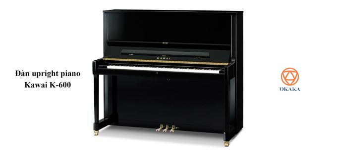 Đàn upright piano Kawai K-600 với chiều cao 134cm mang đến chất lượng âm thanh và màn trình diễn có thể sánh ngang với những cây grand piano. Với cấu trúc vững chắc trong nhiều năm phục vụ đáng tin cậy, K-600 rất tuyệt vời cho các thính phòng, trường học và các chương trình giáo dục âm nhạc khác.