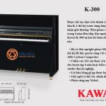 Đàn upright piano Kawai K-300 được chế tạo dựa trên thành công của cây đàn K-3 thế hệ trước từng được vinh dự nhận giải thưởng “Đàn piano cơ của năm” trong 4 năm liên tiếp. K-300 tự hào kế thừa di sản vẻ vang này.