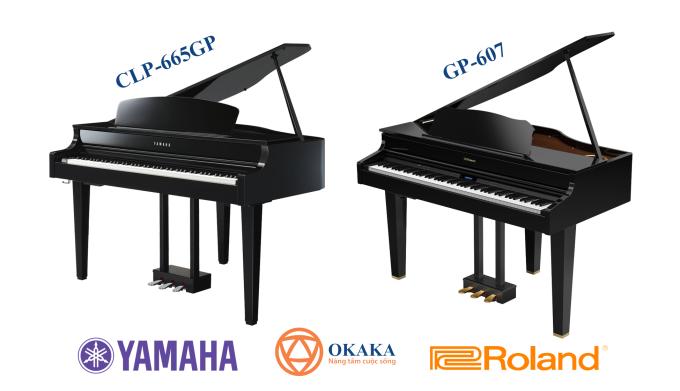 Hẳn bạn rất muốn biết sự khác biệt và tương đồng giữa 2 cây đàn piano điện kiểu dáng grand phổ biến trên thị trường hiện nay – CLP-665GP của Yamaha và GP-607 của Roland. Cả hai cây đàn piano điện này nằm ở mức giá dao động trên dưới 100 triệu đồng và đều được thiết kế theo kiểu dáng grand piano. Bài viết này sẽ tiến hành so sánh đàn piano điện Yamaha CLP-665GP và Roland GP-607 để bạn dễ dàng chọn lựa.