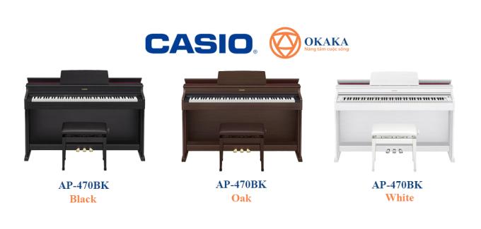 Kiểu dáng thiết kế thanh lịch với nắp đàn có thể nâng lên hạ xuống cùng nhiều tính năng và hiệu ứng thú vị, đàn piano điện Casio AP-470 dòng Celviano mới ra mắt sẽ mang đến cho bạn trải nghiệm như chơi trên đàn piano cơ!